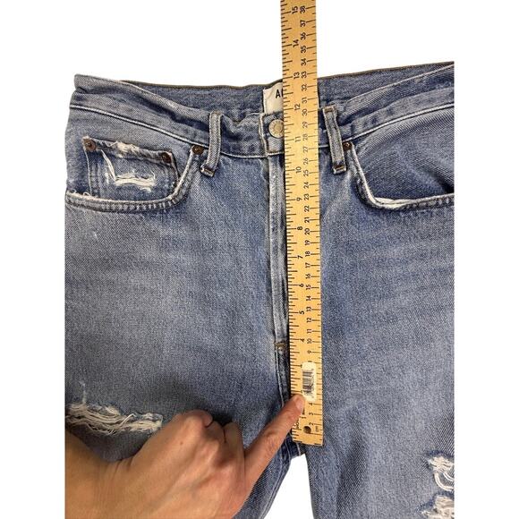 AGOLDE 90s Organic Cotton Distressed Straight Leg High Rise Jeans 27 - Picture 8 of 16